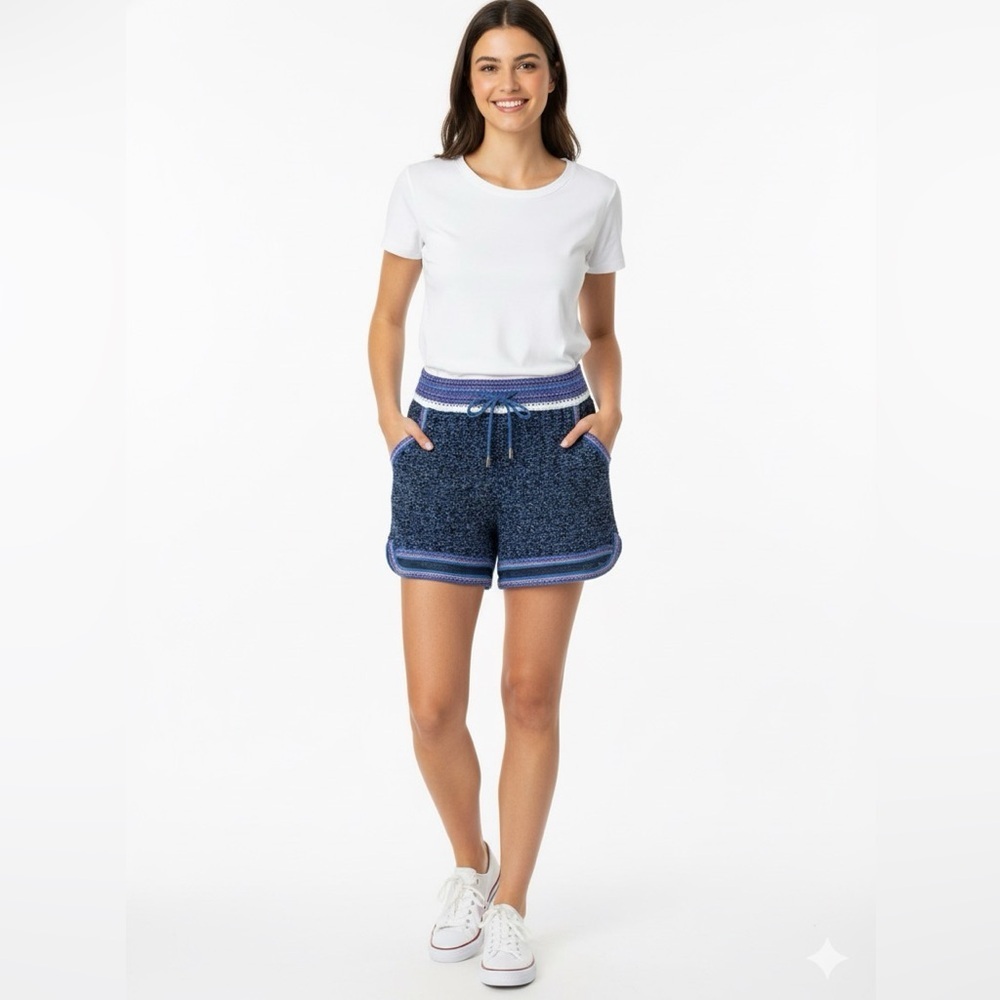 UNBRANDED Made IN Italy  Cotton / Cashmere Blend Knit Tweed Shorts  US Sz XS